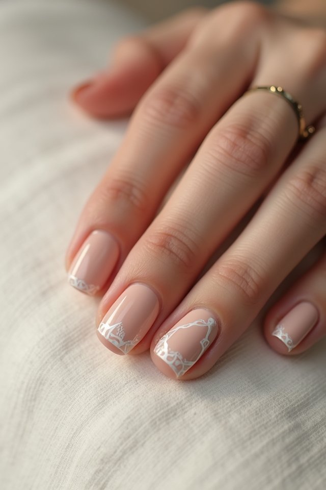geometric bridal nail designs