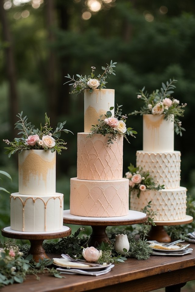 geometric cake with nature