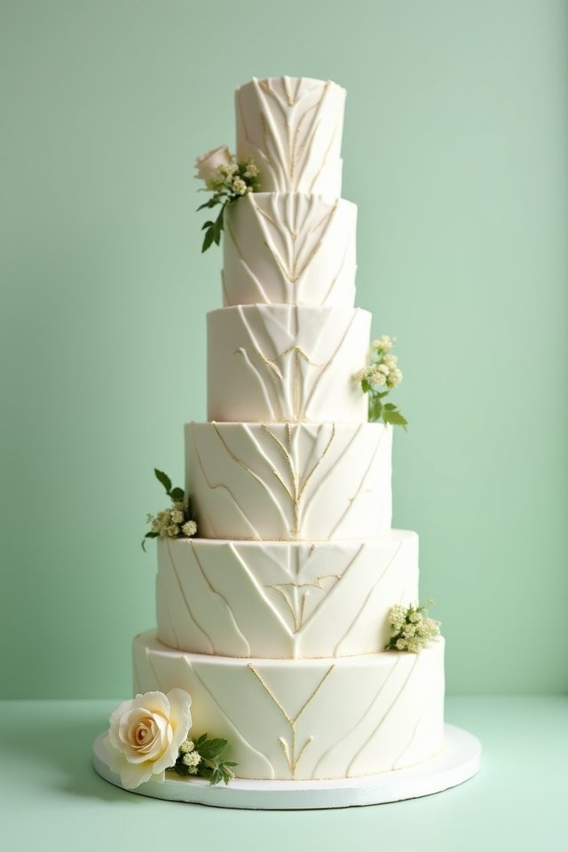 geometric fondant cake designs