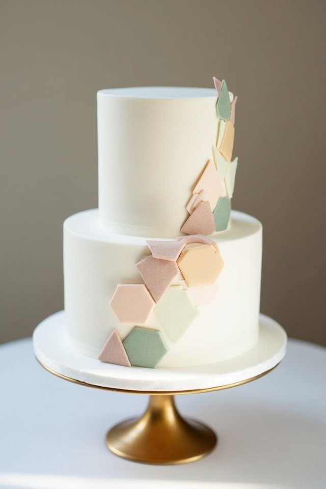 geometric fondant cake designs