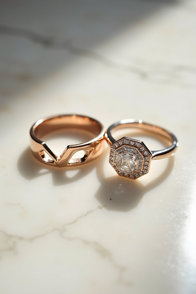 geometric love ring designs