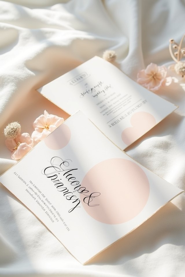 geometric minimalist invitation design