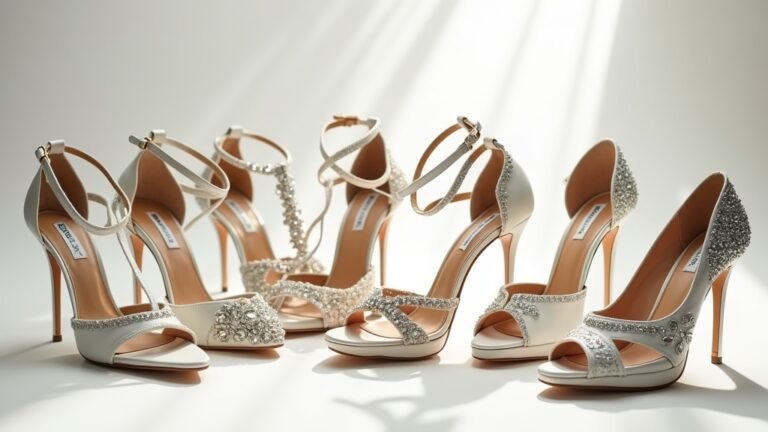 geometric shaped wedding heels