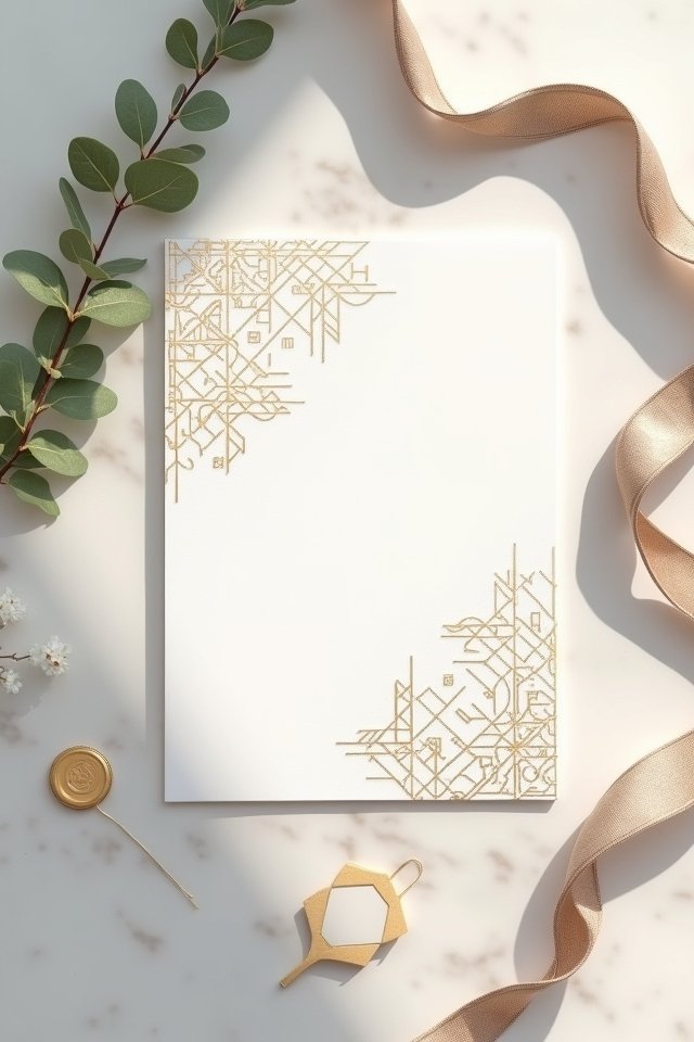 geometric wedding invitation designs