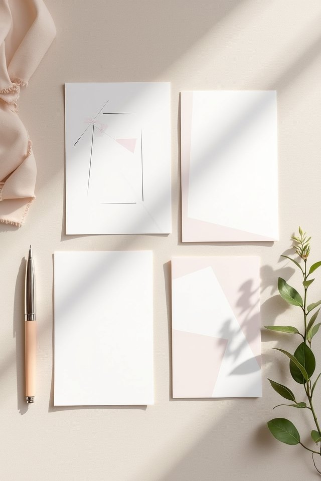 geometric wedding invitation designs