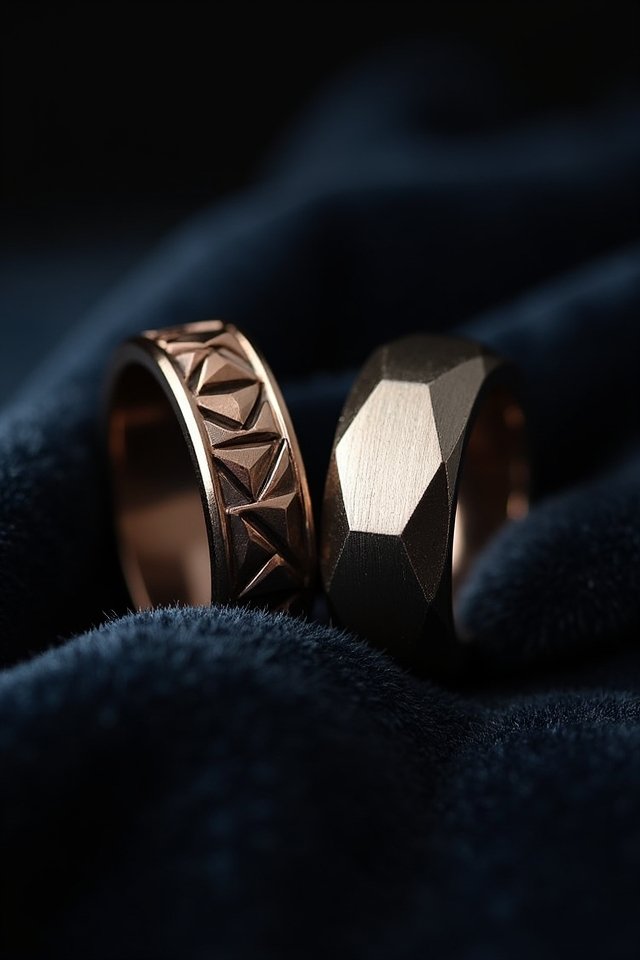 geometric wedding ring designs