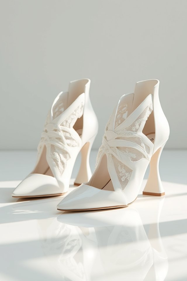 geometric wedding shoe elegance