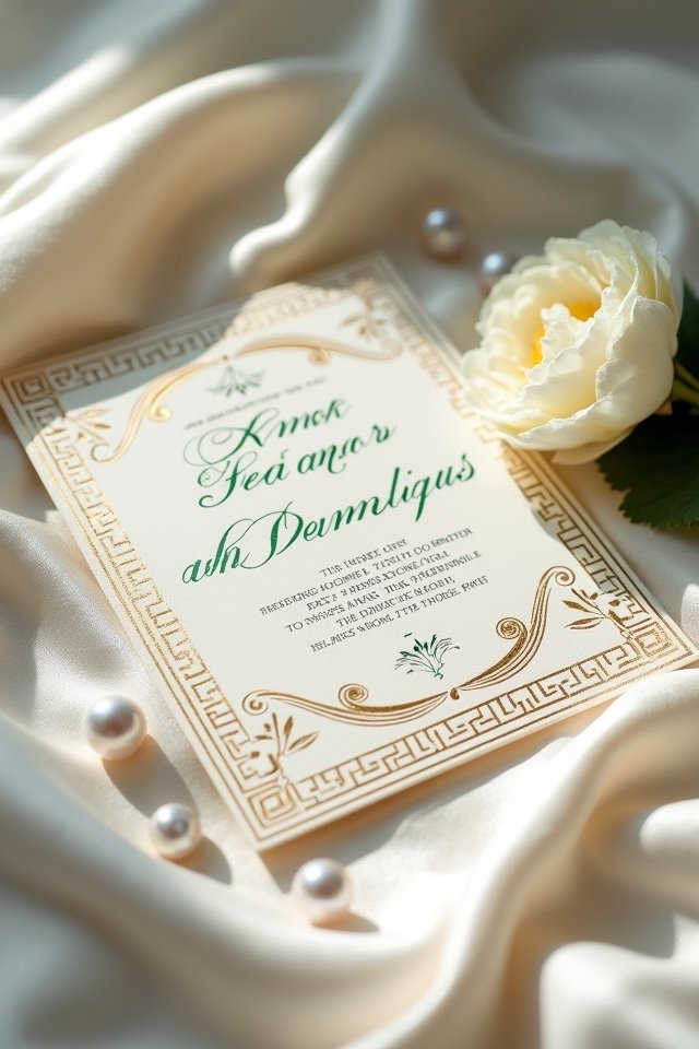glamorous art deco invitations