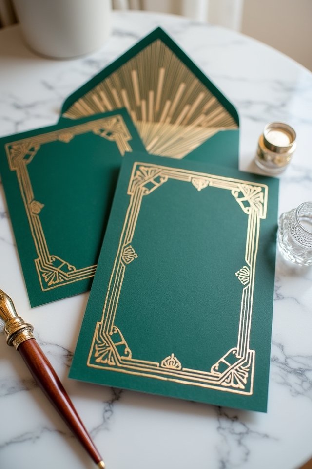 glamorous art deco invitations
