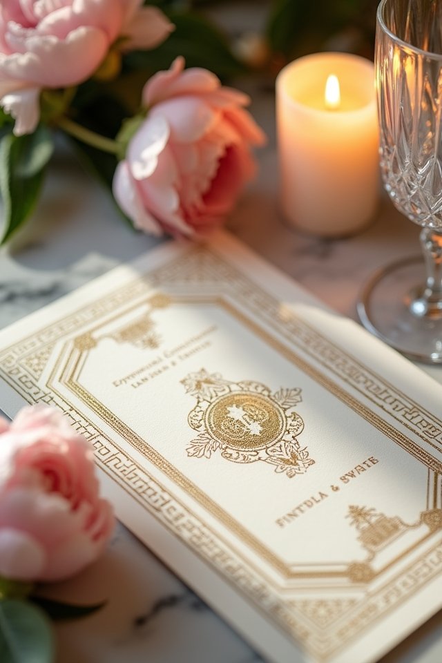 glamorous art deco invitations