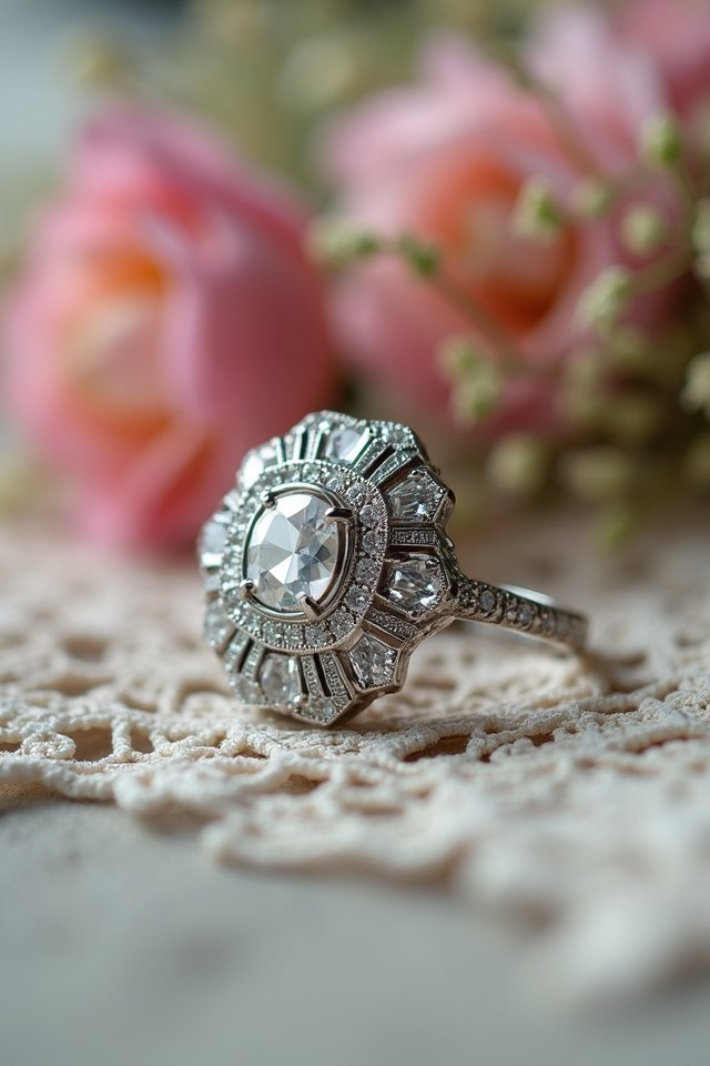 glamorous art deco rings