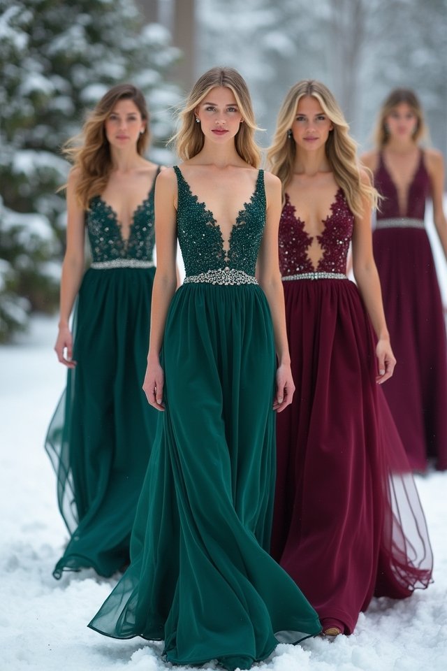 glamorous ballgown and accessories