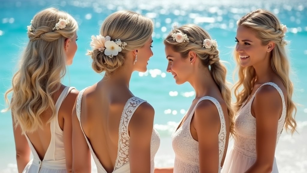 glamorous beach wedding hairstyles