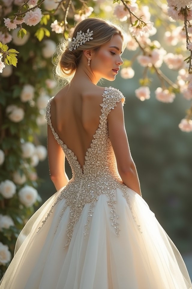 glamorous beaded corset dress