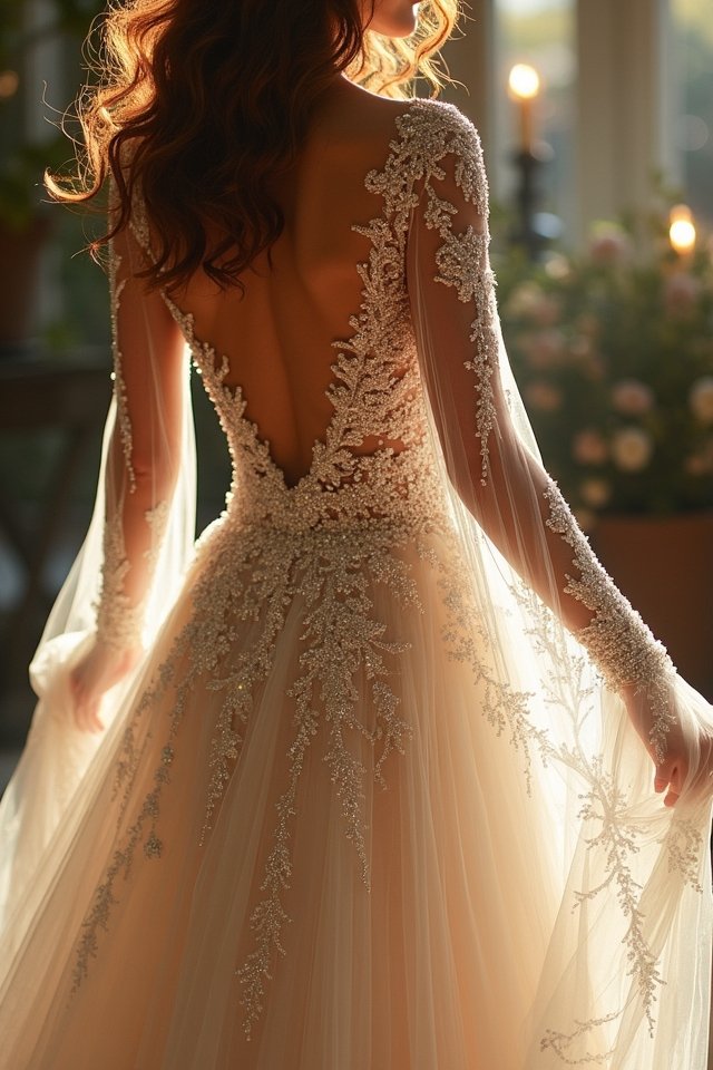 glamorous beaded long sleeve