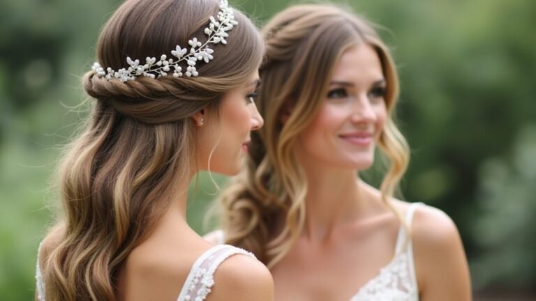 glamorous bridal hair down