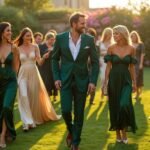 glamorous december wedding attire