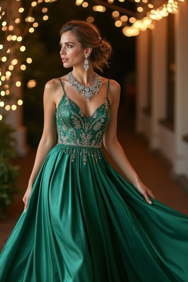 glamorous dress sparkling accessories