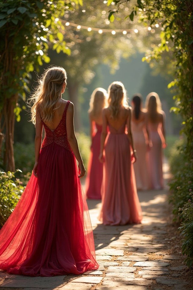 glamorous entrance in maxi dresses