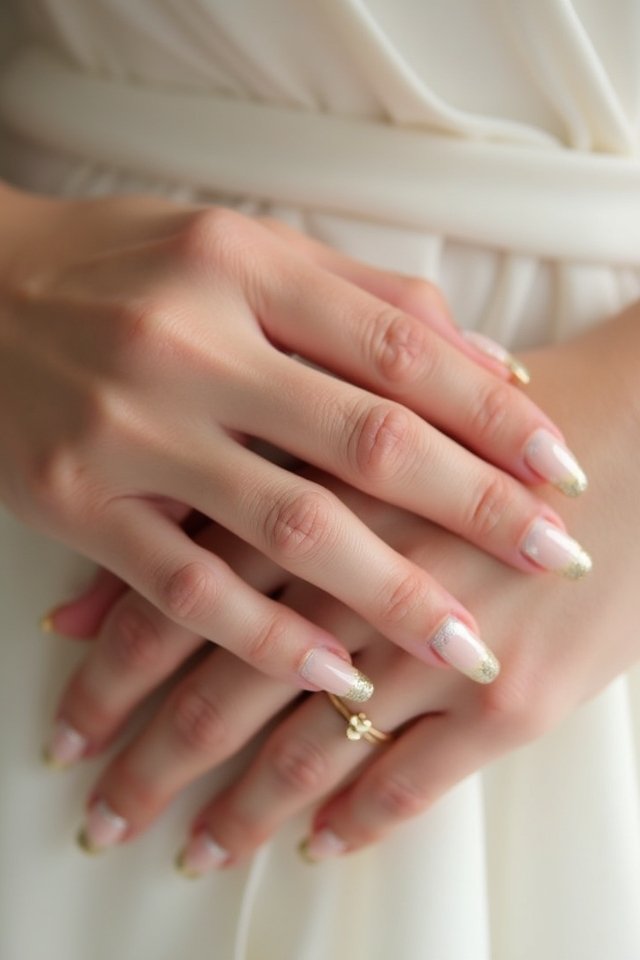 glamorous gold nude ombre