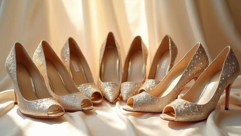 glamorous gold wedding heels