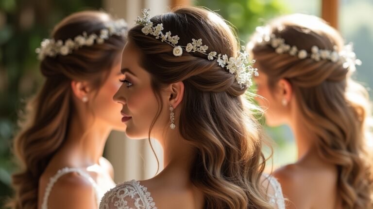 glamorous half up half down hairstyles