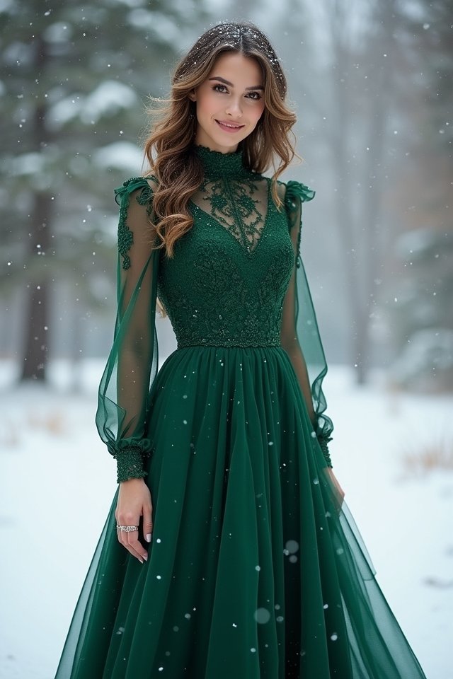 glamorous high neck formal maxi
