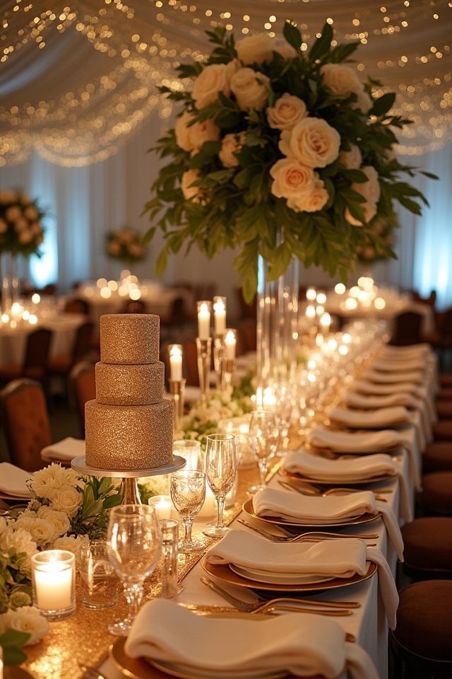 glamorous metallic wedding theme