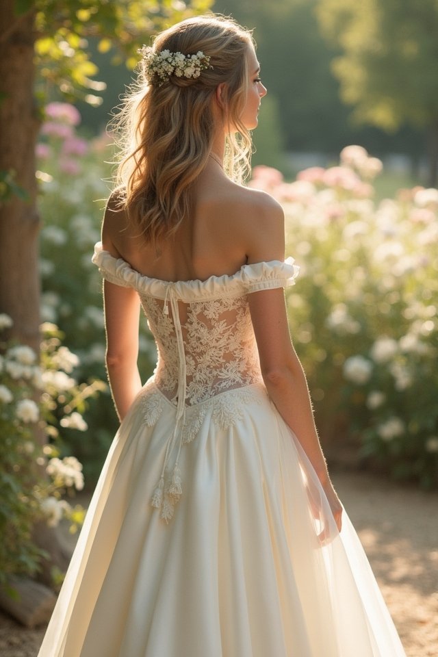 glamorous off the shoulder elegance