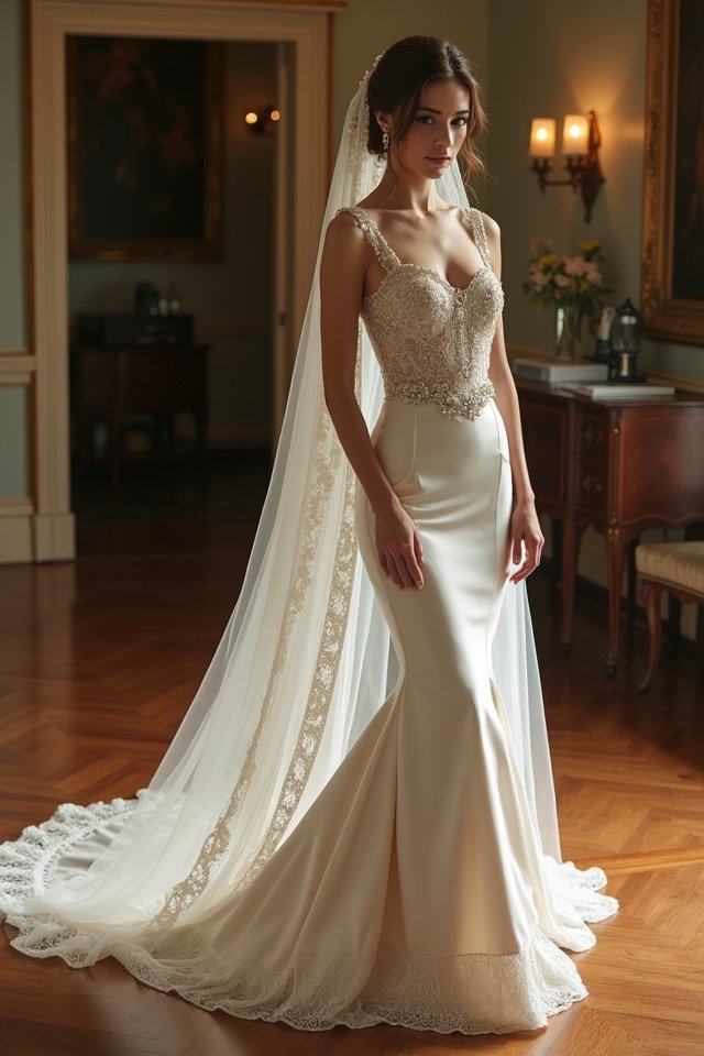 glamorous retro mermaid gown