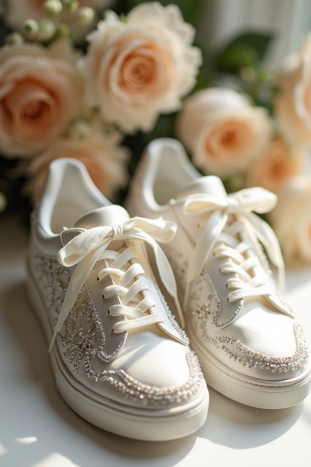 glamorous satin lace up sneakers