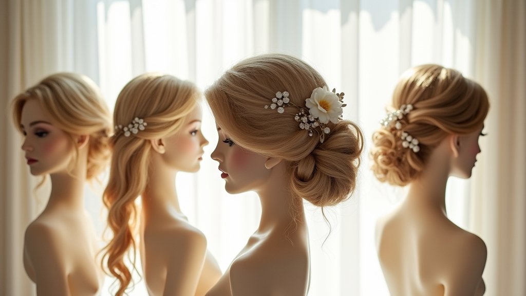 glamorous simple wedding hairstyles