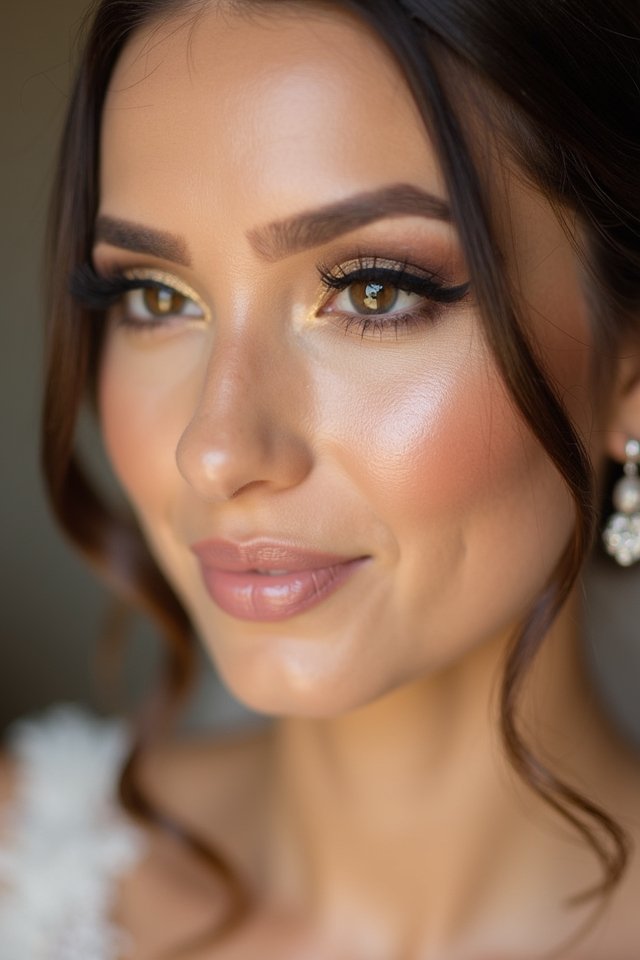 glamorous smoky gold eyes