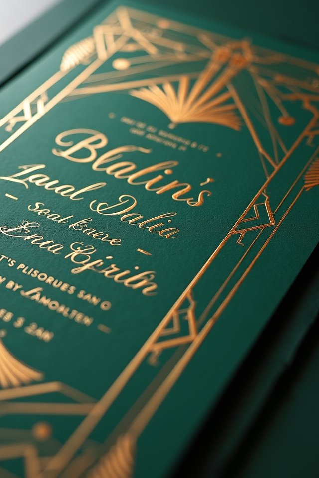 glamorous vintage art deco invitations