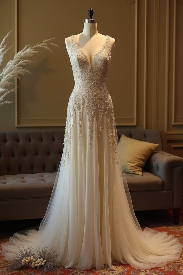 glamorous vintage flapper gown