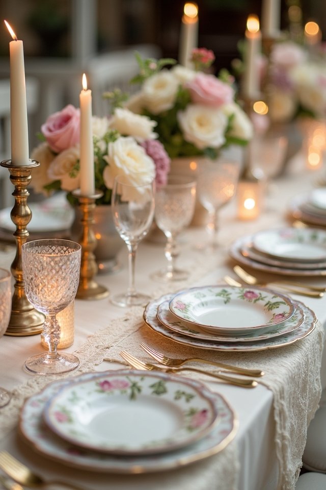 glamorous vintage table display