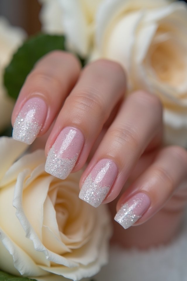 glitter ombre nail design