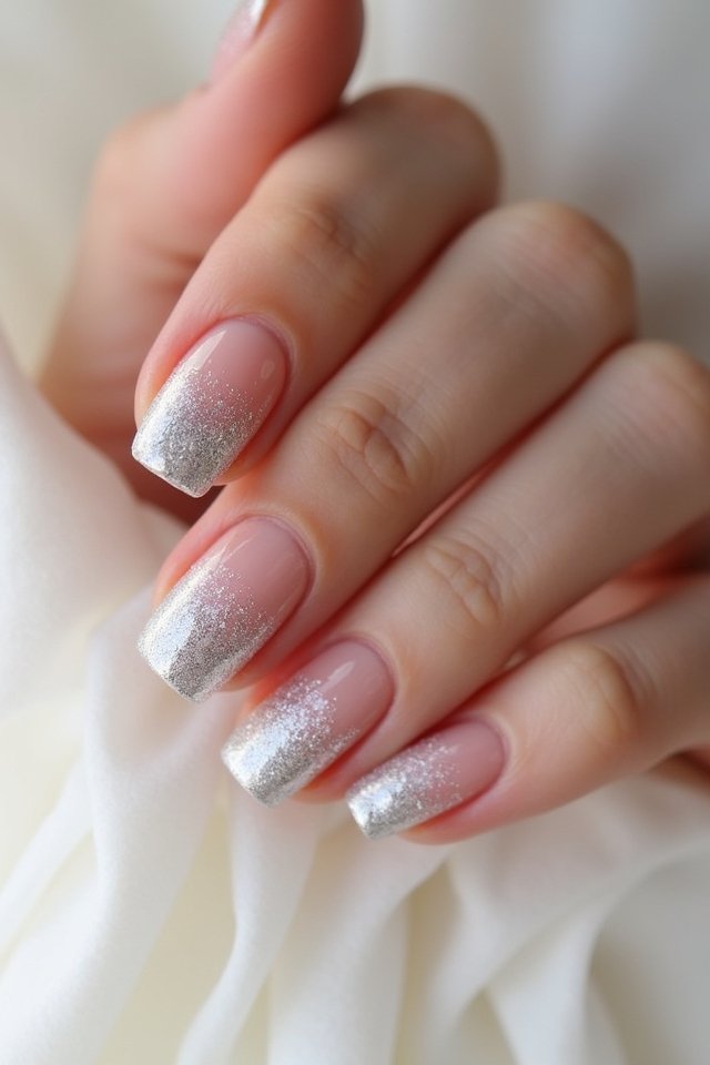glittery ombre nail styles