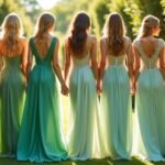 green bridal guest dresses