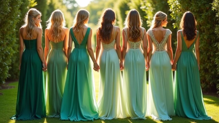 green bridal guest dresses