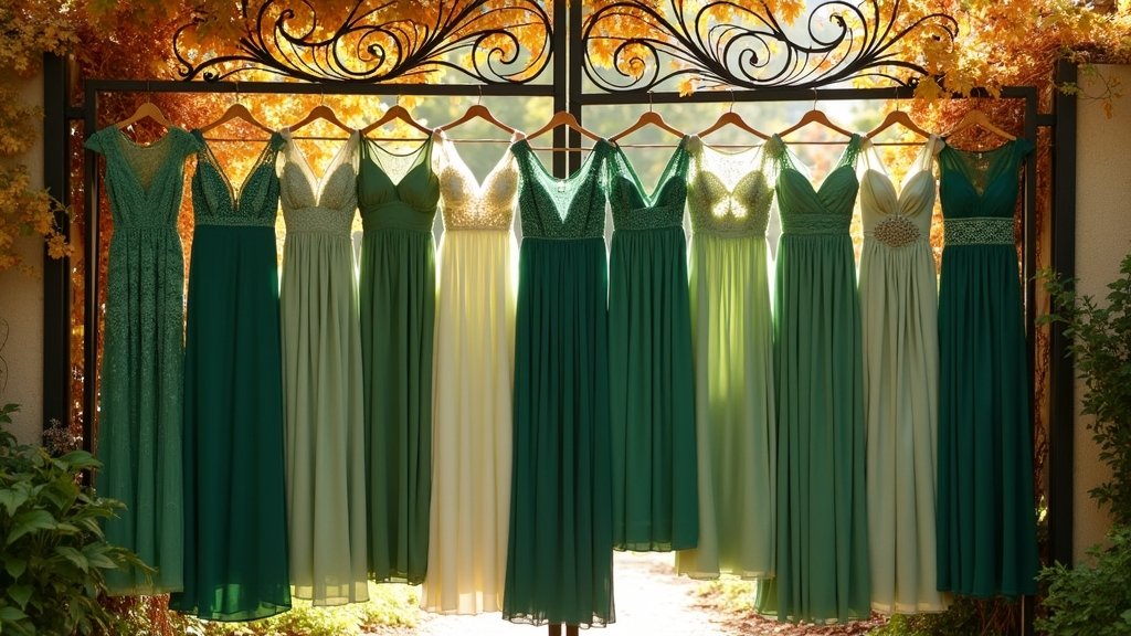 green dresses for weddings