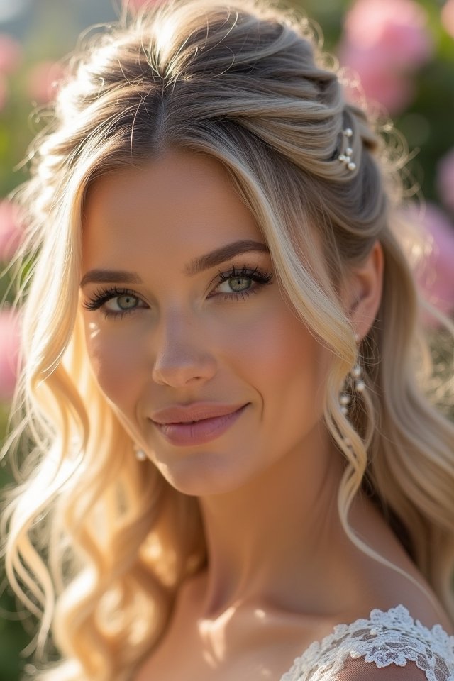 half up twisted hairstyle elegance