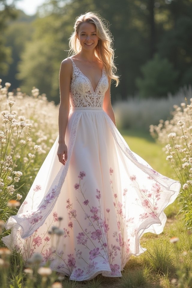 hand painted wedding attire artistry