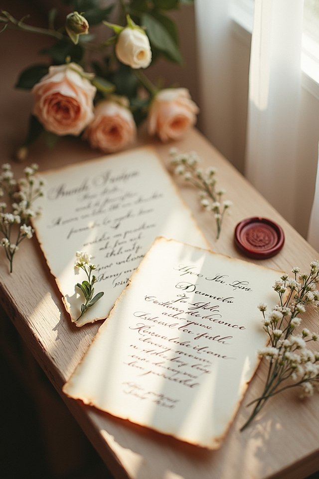 handwritten invitations with elegance