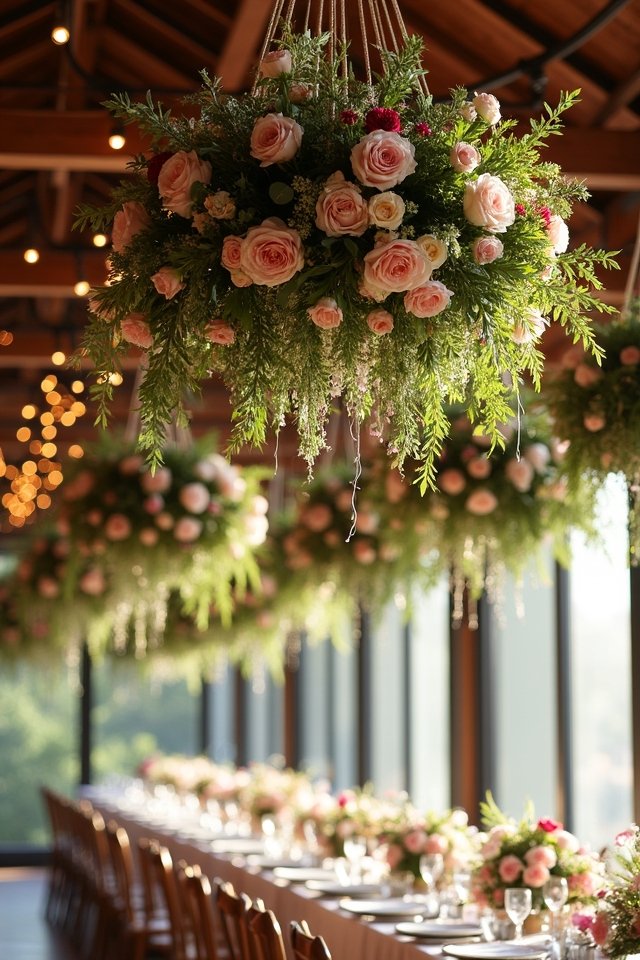 hanging floral chandelier magic