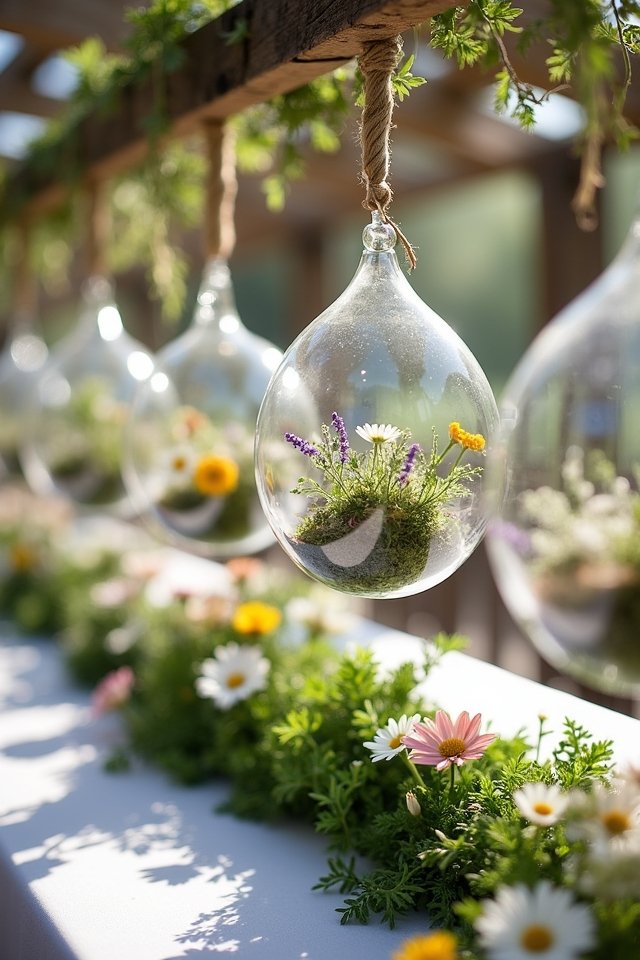 hanging glass terrarium decor
