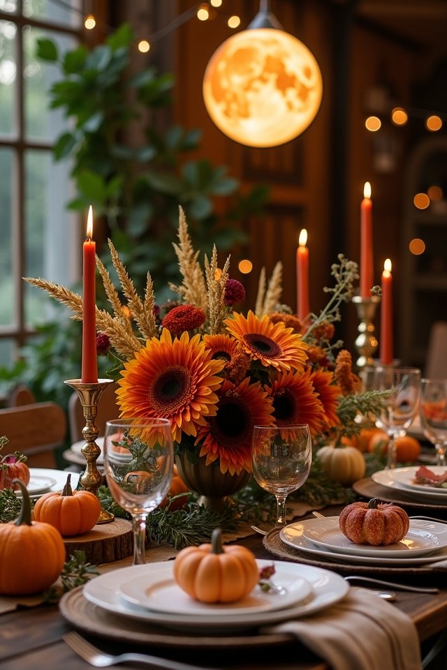 harvest inspired tablescape centerpieces