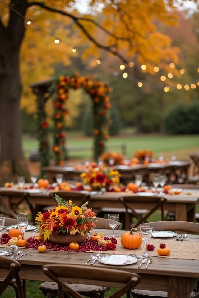 harvest themed wedding decorations