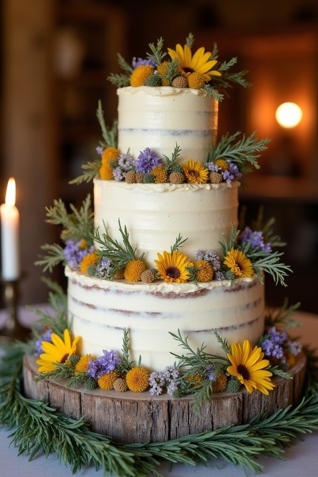 herb infused floral cake delight