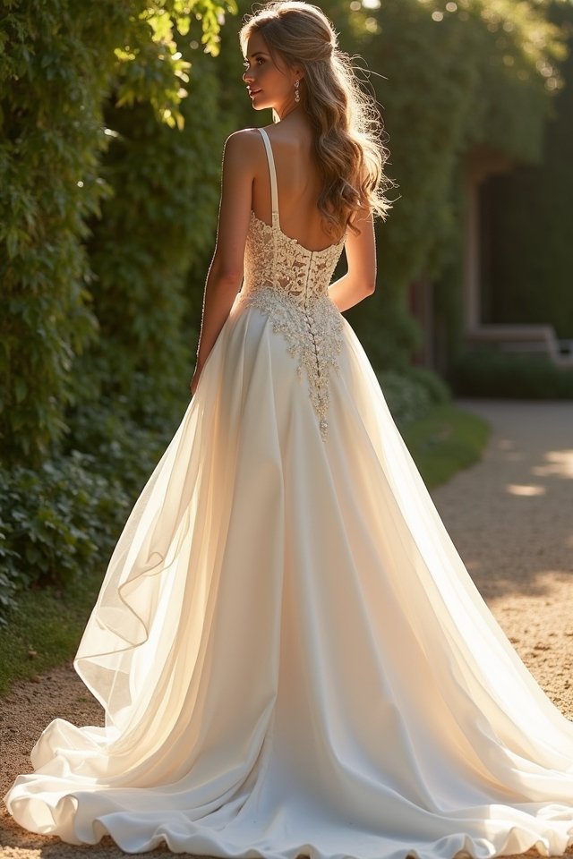 high low hem wedding dress